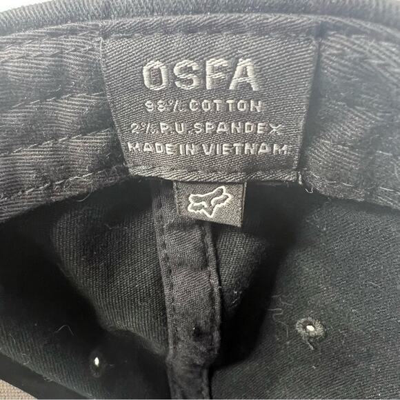 Fox Racing Black Embroidered Logo SnapBack Cap OSFM Adjustable Baseball Hat - Picture 7 of 7